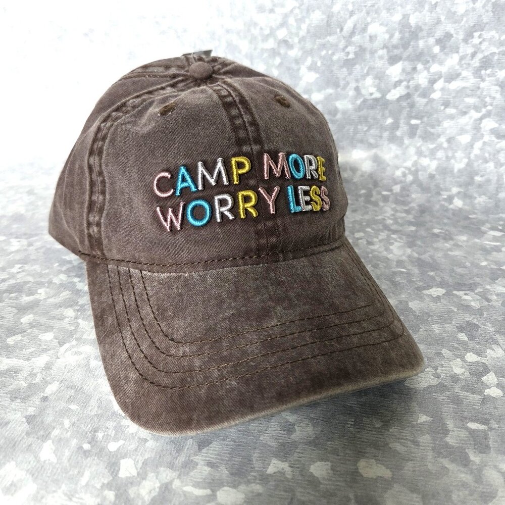 NWT Camp More Worry Less Baseball Hat
